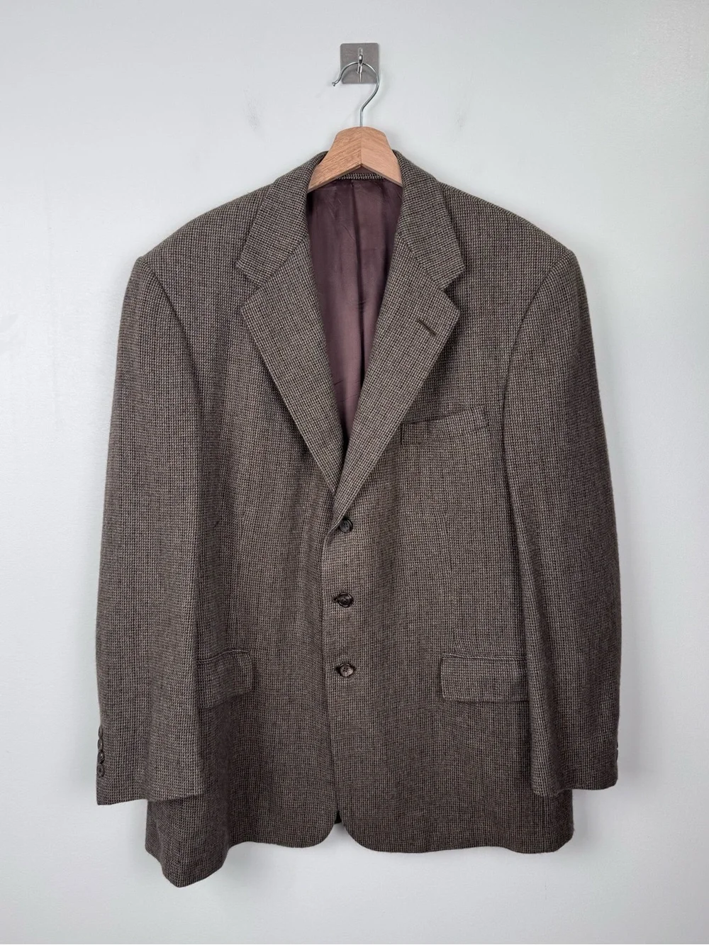 Ralph‎ Lauren Purple Label Men Brown Wool Cashmere Blend Blazer Suit Jacket 44R
